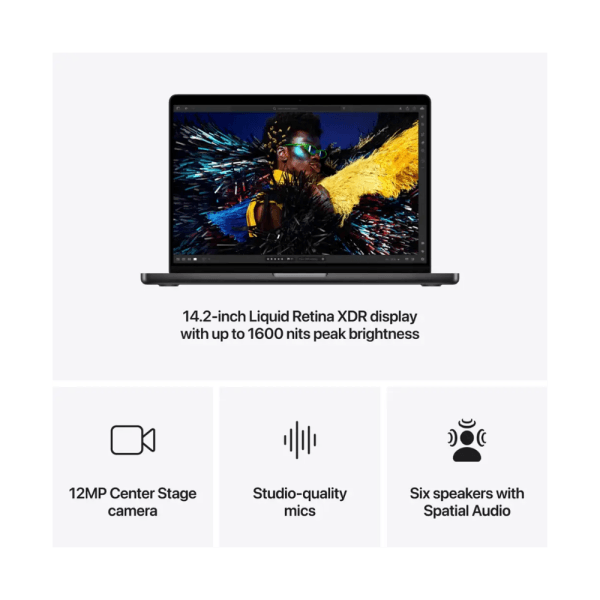 Apple - MacBook Pro 14 inç M4 Pro Çip ile Güçlendirilmiş - 24GB Bellek - 512GB SSD - Uzay Siyahı - Görsel 5