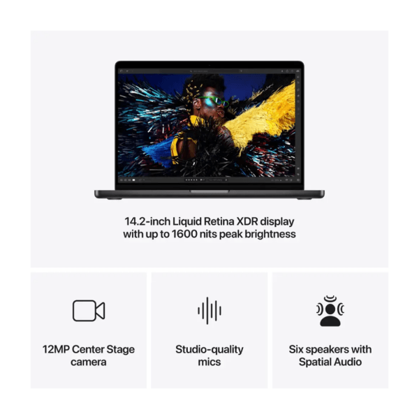 Apple - MacBook Pro 14 inç M4 Çip ile Güçlendirilmiş - 16GB Bellek - 1TB SSD - Uzay Siyahı - Görsel 5